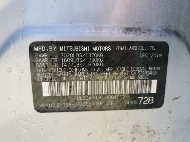 2020 Mitsubishi Mirage Es VIN: ML32A3HJ9LH004612 Lot: 54531654