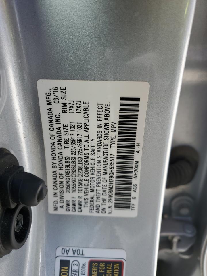 2HKRM3H79GH535517 2016 Honda Cr-V Exl