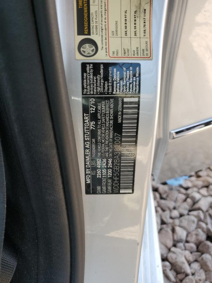 WDDHF5GB2BA382007 2011 Mercedes-Benz E 350