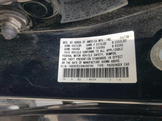 1HGCR2E53HA099794 2017 HONDA ACCORD - Image 12