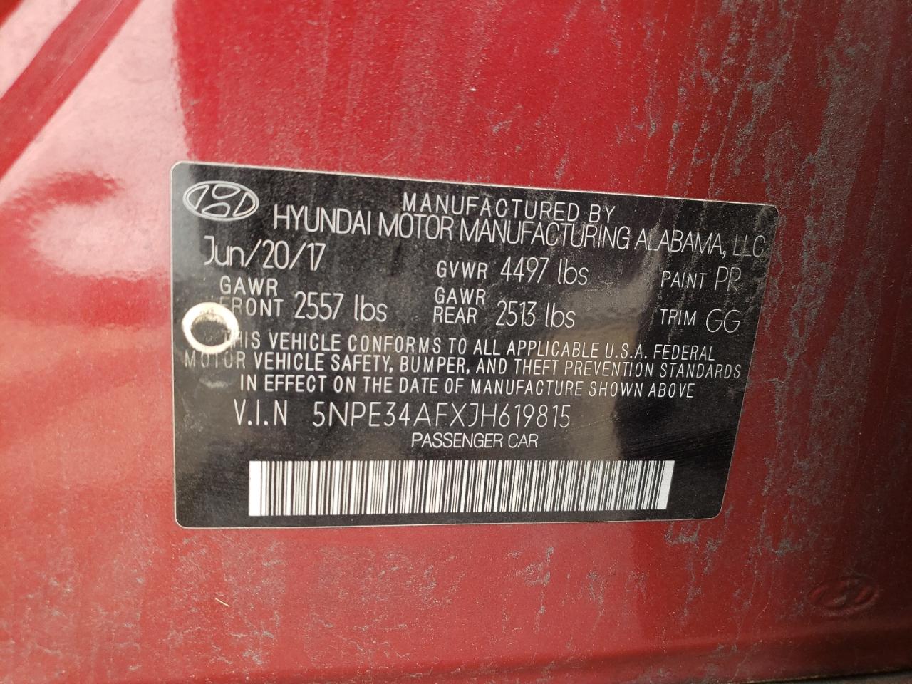 5NPE34AFXJH619815 2018 Hyundai Sonata Sport