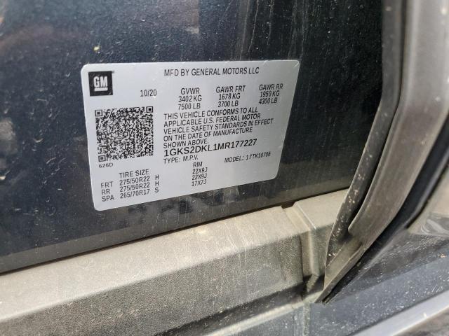 2021 GMC Yukon Denali VIN: 1GKS2DKL1MR177227 Lot: 53988854