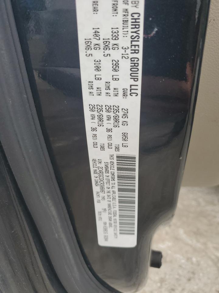 2C4RDGCGXCR308087 2012 Dodge Grand Caravan Sxt