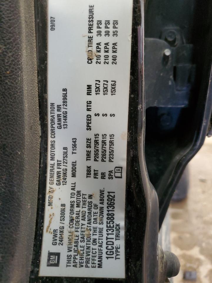 1GCDT13E588136921 2008 Chevrolet Colorado