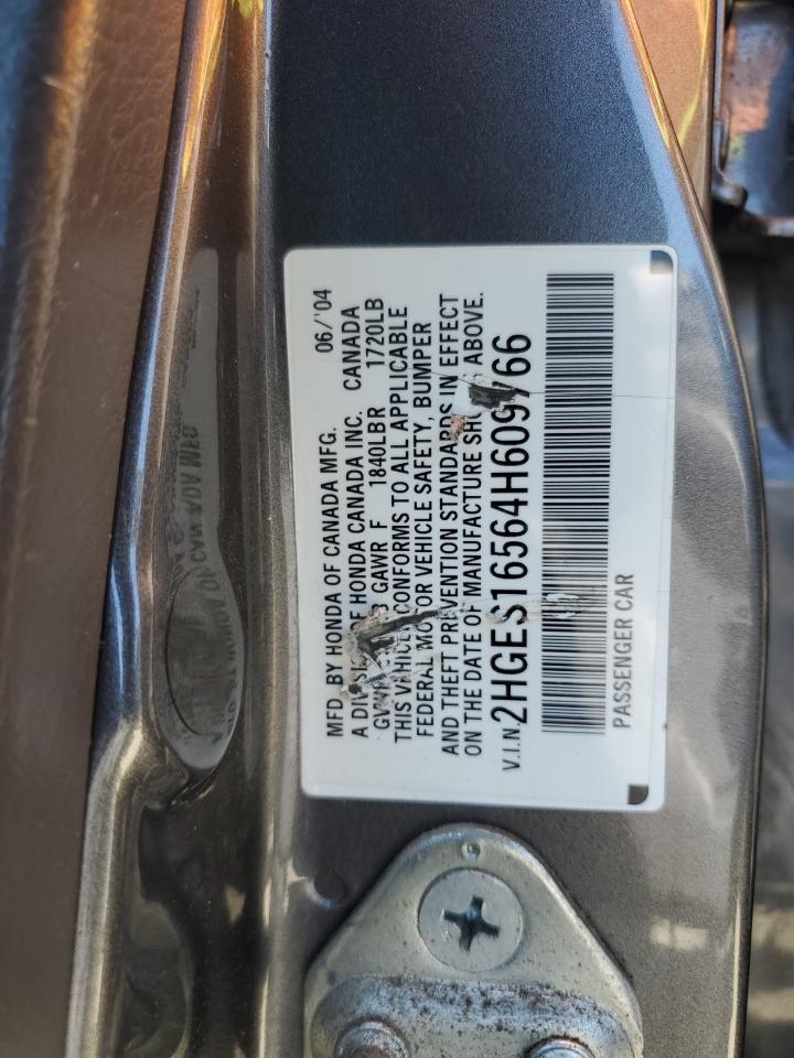 2HGES16564H609766 2004 Honda Civic Lx