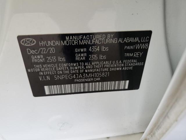 2021 Hyundai Sonata Se VIN: 5NPEG4JA3MH105821 Lot: 54971094