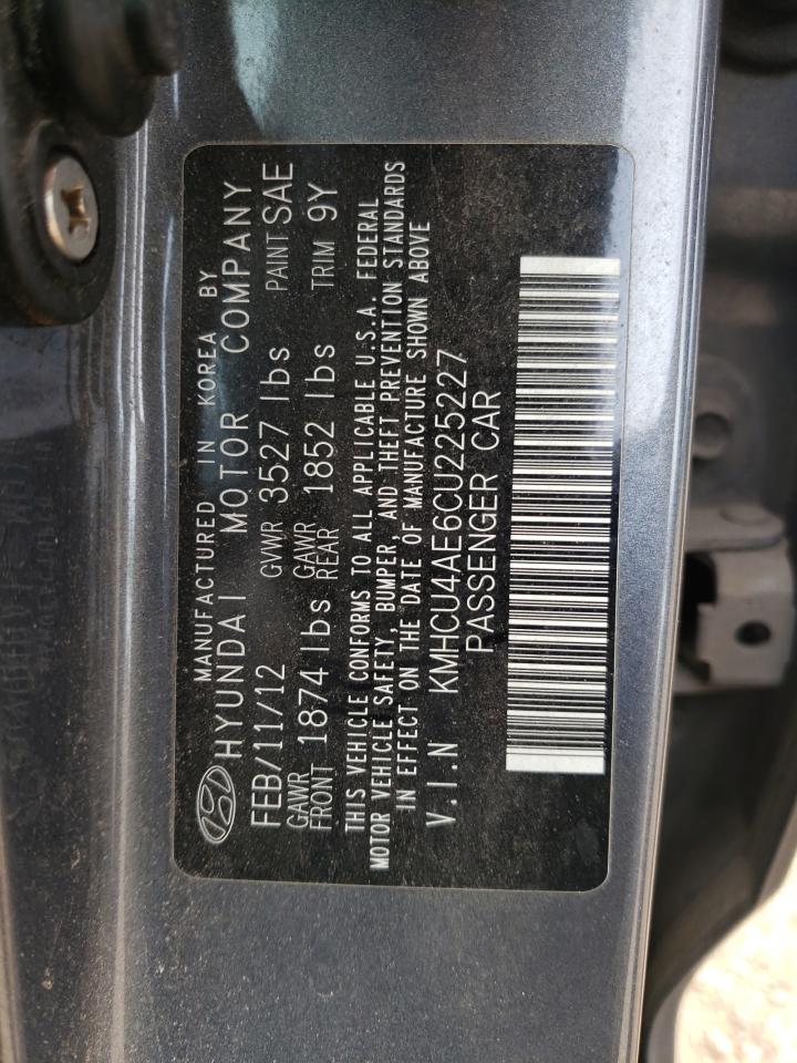 KMHCU4AE6CU225227 2012 Hyundai Accent Gls