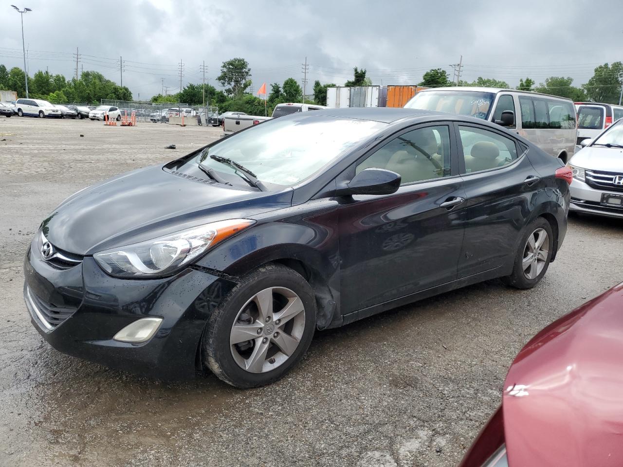 Lot #2789464526 2013 HYUNDAI ELANTRA GL