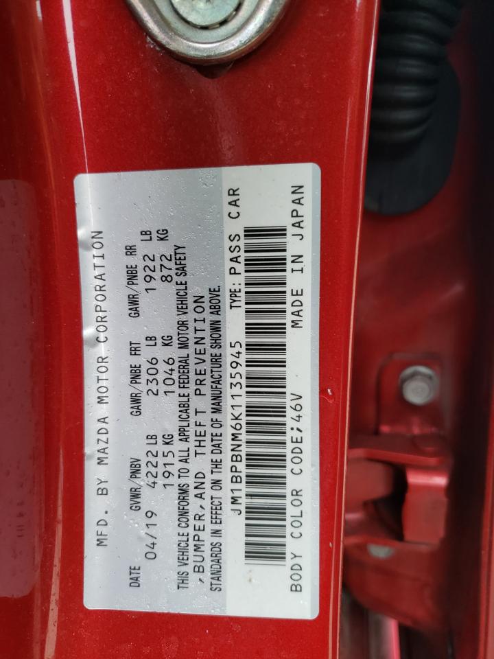 JM1BPBNM6K1135945 2019 Mazda 3 Premium