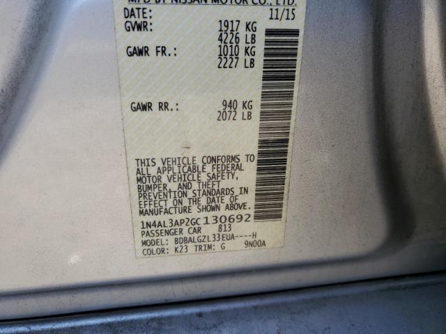 2016 NISSAN ALTIMA 2.5 - 1N4AL3AP2GC130692