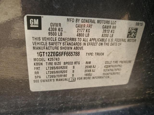 2015 GMC Sierra K2500 Slt VIN: 1GT12ZEG6FF665788 Lot: 55074084