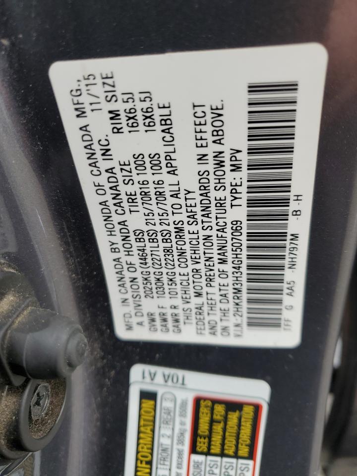 2HKRM3H34GH507069 2016 Honda Cr-V Lx