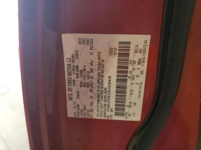 2010 Ford Explorer Xlt VIN: 1FMEU7DEXAUA39435 Lot: 56215194