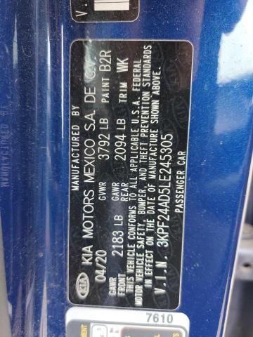 2020 Kia Forte Fe VIN: 3KPF24AD5LE245305 Lot: 56072794