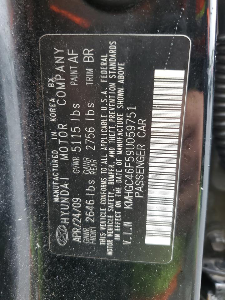 KMHGC46F59U059751 2009 Hyundai Genesis 4.6L