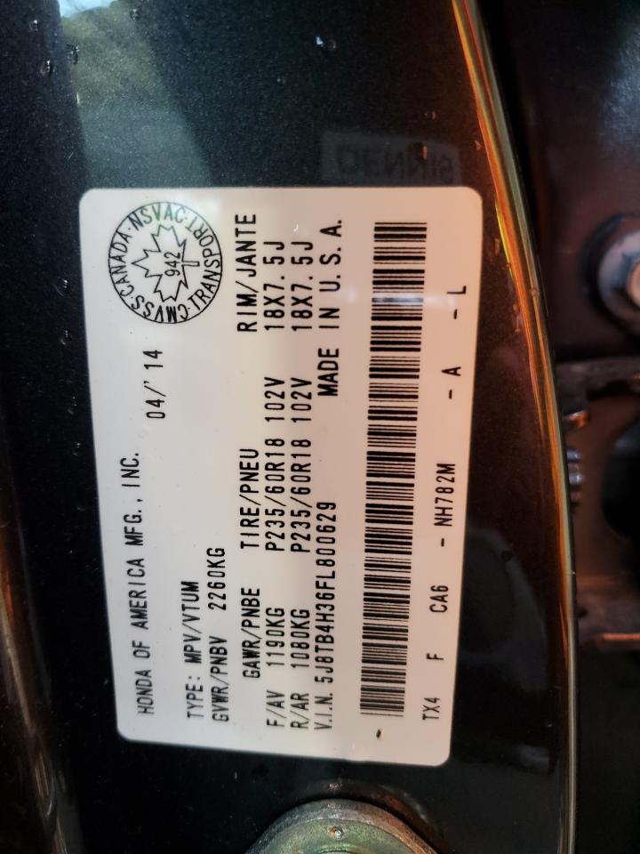 5J8TB4H36FL800629 2015 Acura Rdx