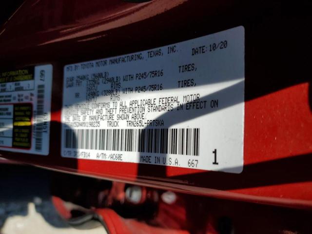 2021 Toyota Tacoma Double Cab VIN: 5TFAX5GN4MX190235 Lot: 56572914