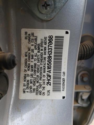 2008 Honda Civic Lx VIN: 2HGFA16568H337068 Lot: 53619064