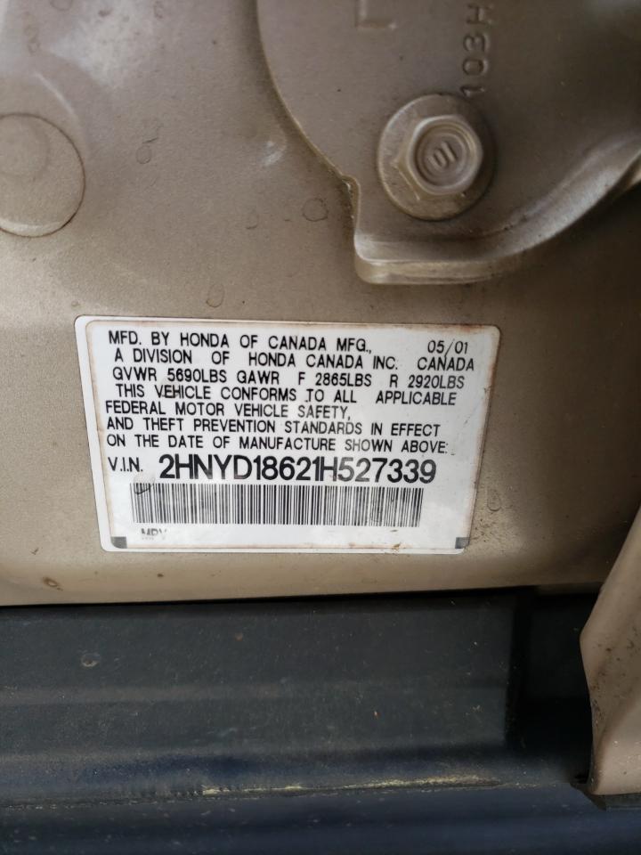 2HNYD18621H527339 2001 Acura Mdx Touring