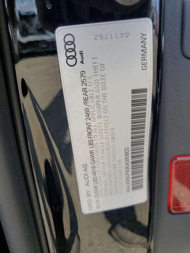 WAUDNCF50KA090803 2019 Audi A5 Premium S Line