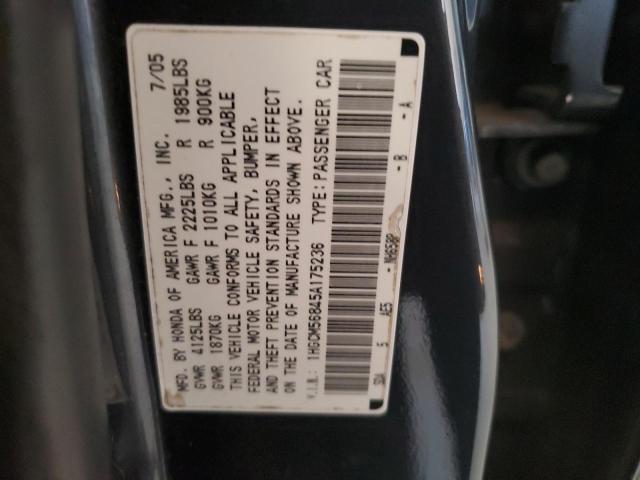 2005 Honda Accord Ex VIN: 1HGCM56845A175236 Lot: 55646214