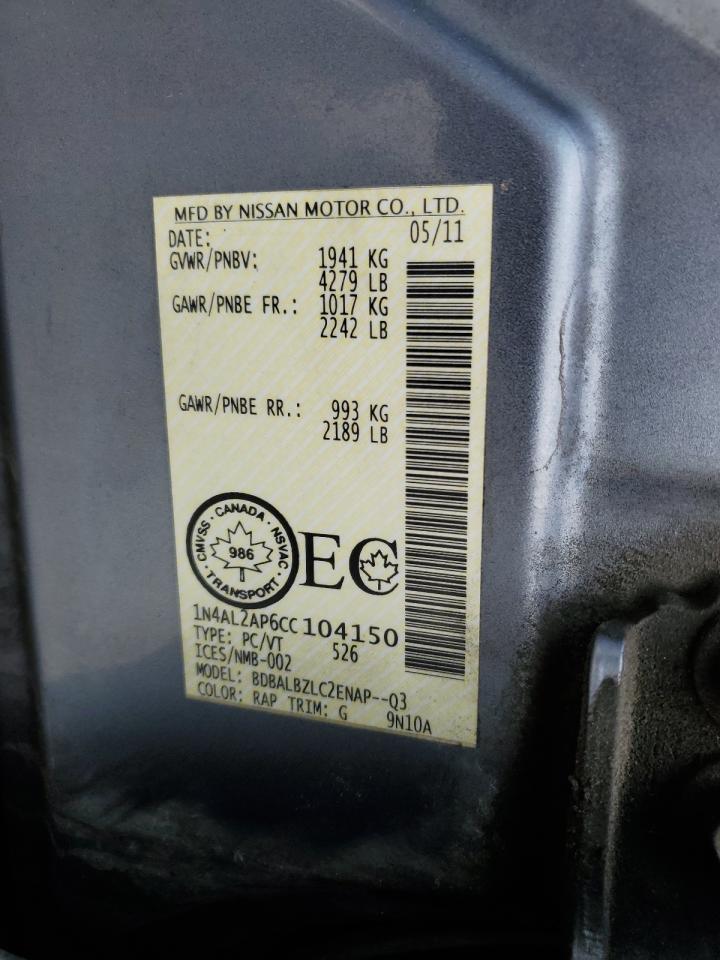 1N4AL2AP6CC104150 2012 Nissan Altima Base