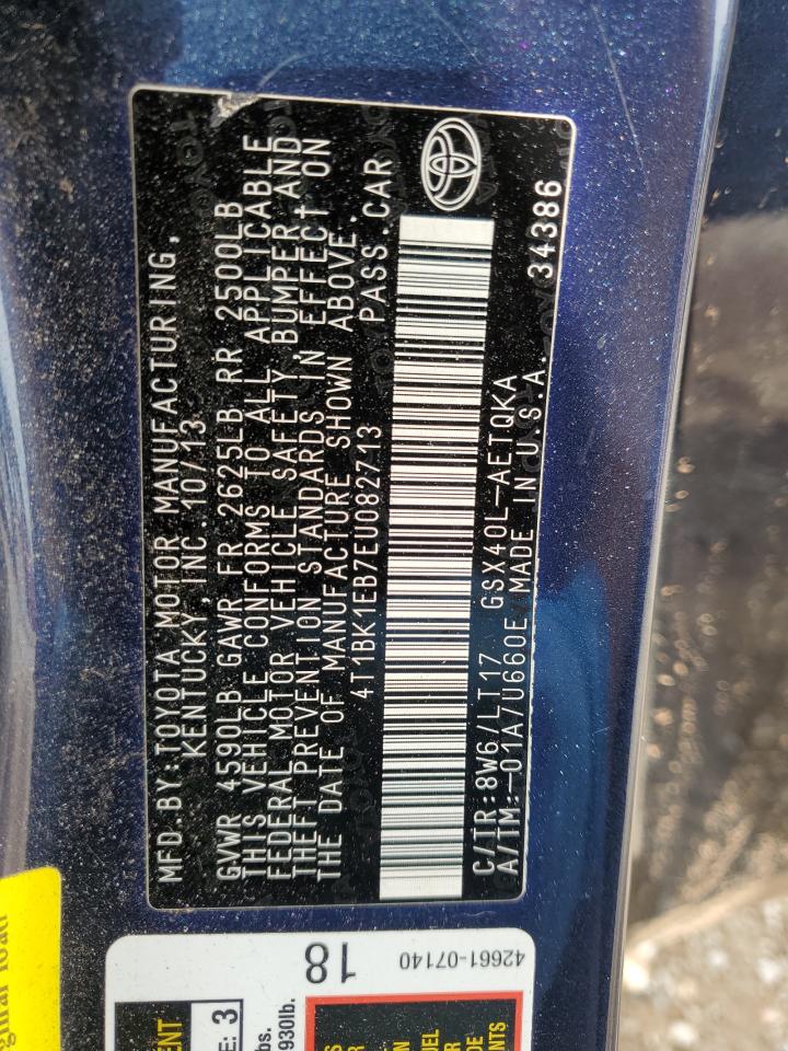 4T1BK1EB7EU082713 2014 Toyota Avalon Base