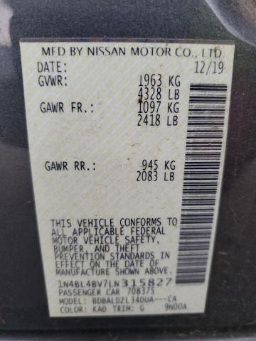 1N4BL4BV7LN315827 Nissan Altima S 12