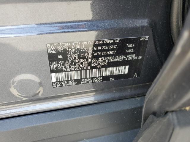 2020 Toyota Rav4 Le VIN: 2T3G1RFV5LW130388 Lot: 55381064