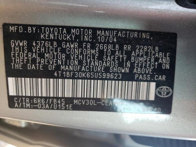 2005 Toyota Camry Le VIN: 4T1BF30K65U599623 Lot: 52317564