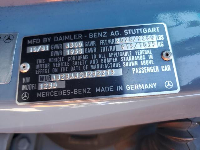 WDBAB23A4CB292273 1982 Mercedes-Benz 240 D