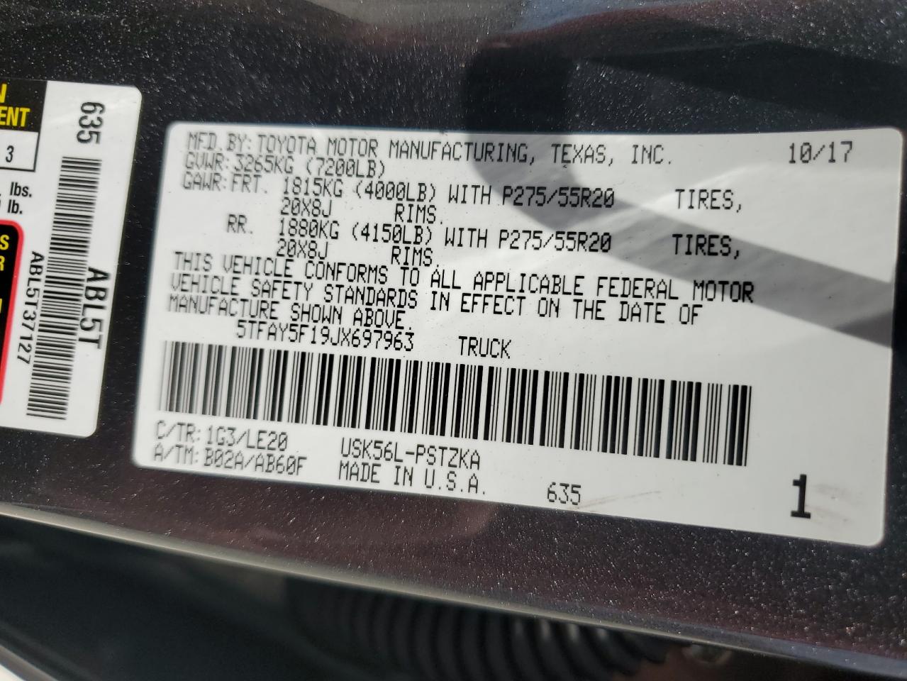 5TFAY5F19JX697963 2018 Toyota Tundra Crewmax 1794