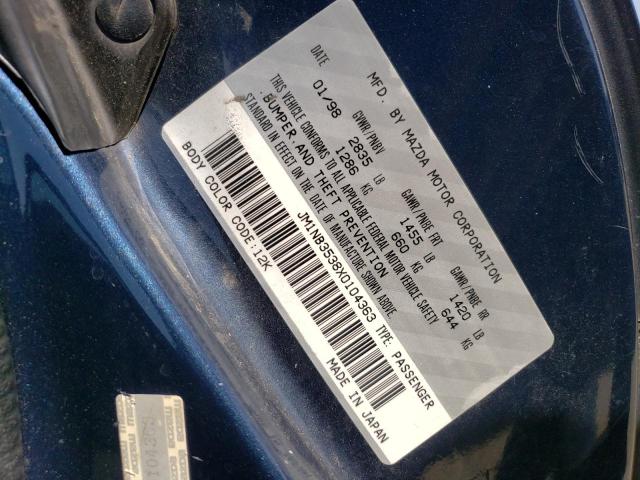 1999 Mazda Mx-5 Miata VIN: JM1NB3538X0104363 Lot: 55547864