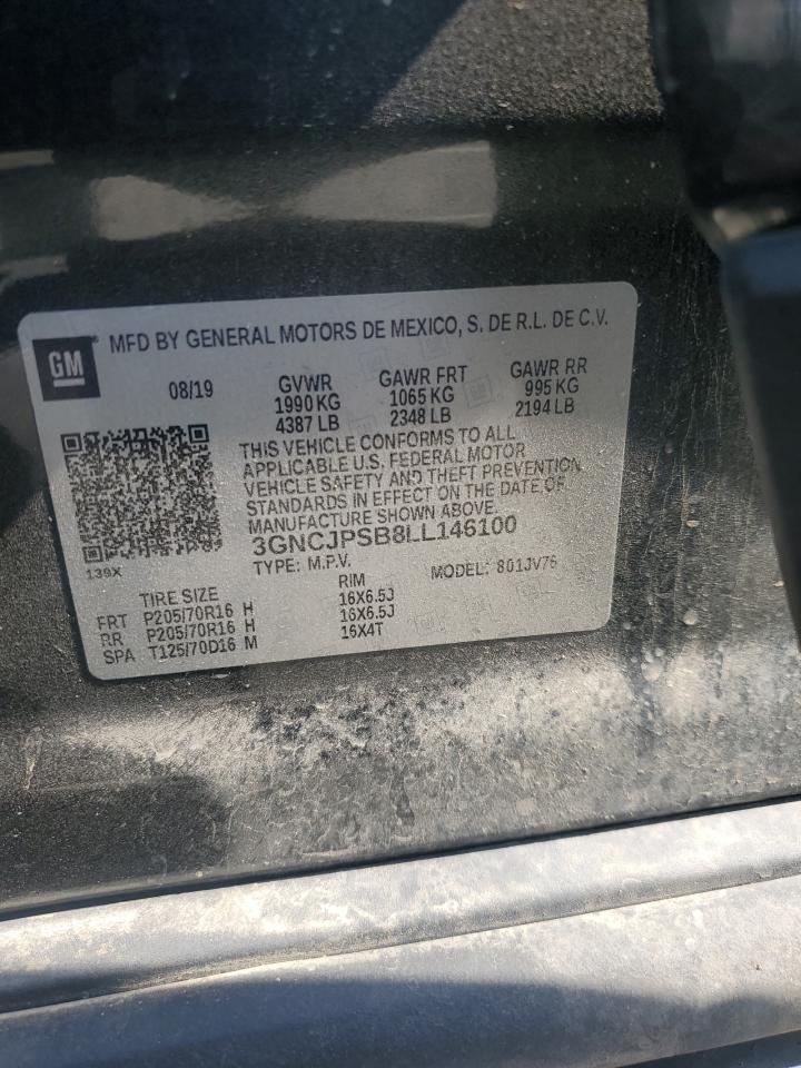 3GNCJPSB8LL146100 2020 Chevrolet Trax 1Lt