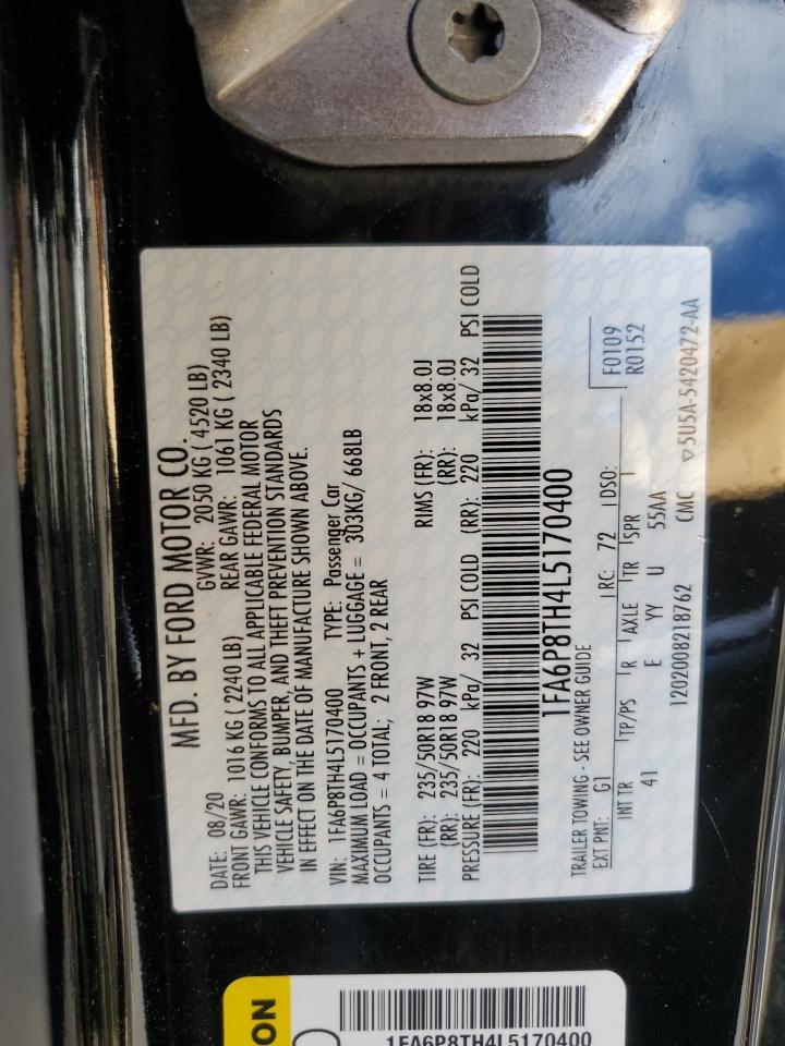 1FA6P8TH4L5170400 2020 Ford Mustang