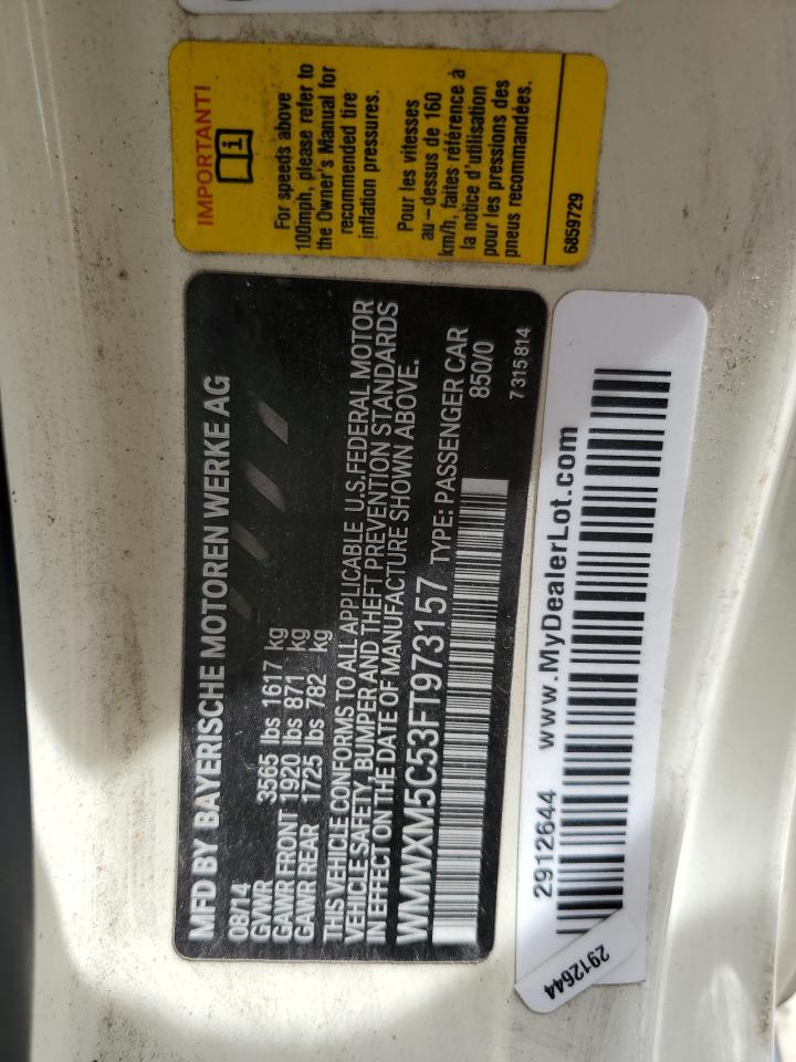 WMWXM5C53FT973157 2015 Mini Cooper