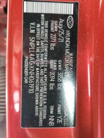 2022 Hyundai Elantra Se VIN: 5NPLL4AGXNH061910 Lot: 54668774