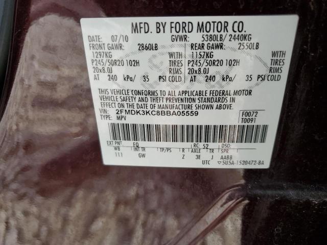 2011 Ford Edge Limited VIN: 2FMDK3KC8BBA05559 Lot: 56732354