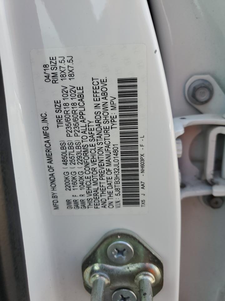 5J8TB3H32JL014801 2018 Acura Rdx