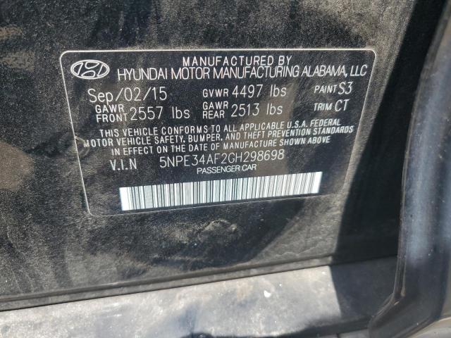 2016 Hyundai Sonata Sport VIN: 5NPE34AF2GH298698 Lot: 55367034