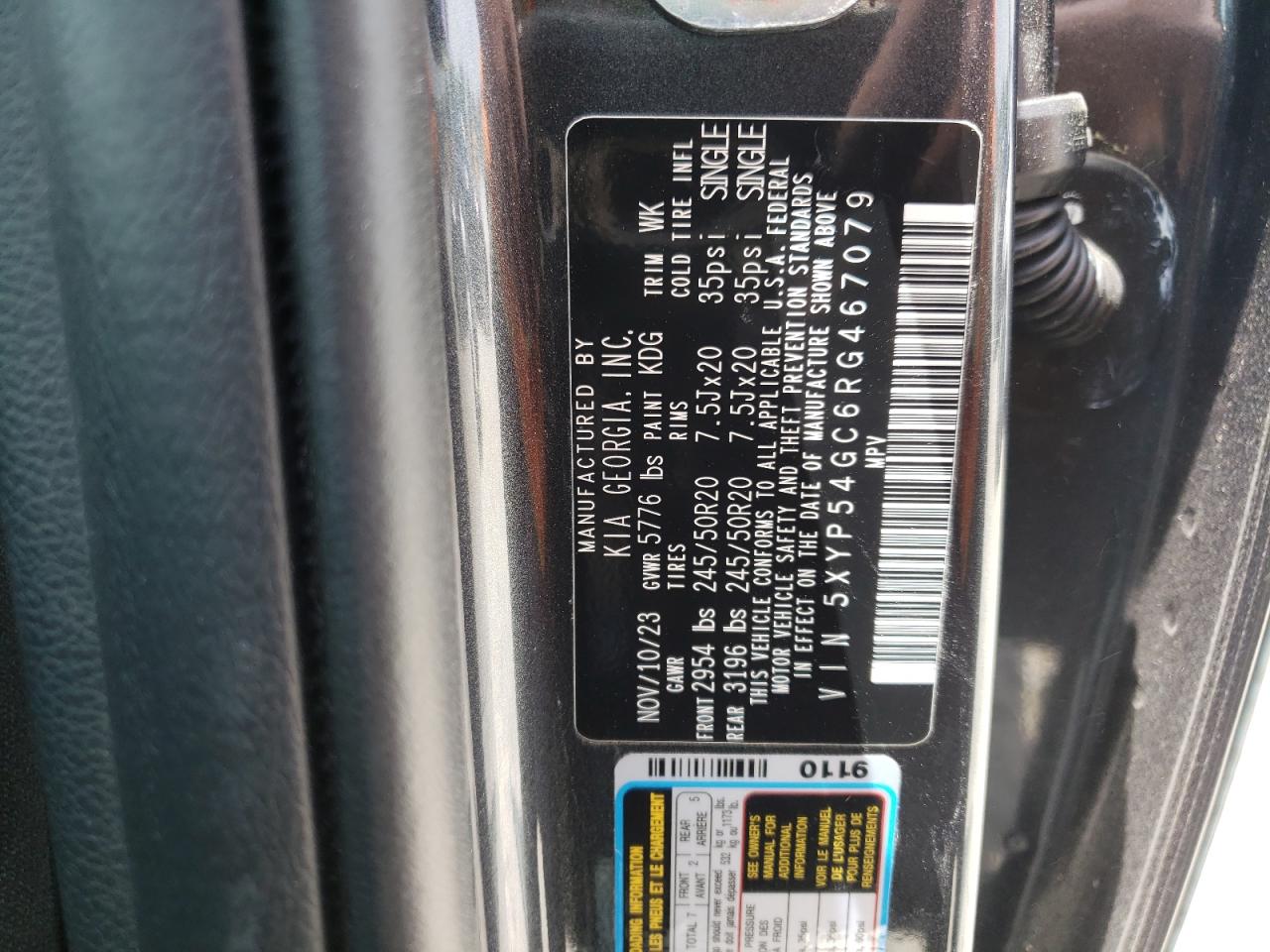 5XYP54GC6RG467079 2024 Kia Telluride Sx