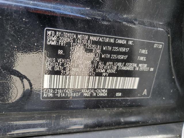 2020 Toyota Rav4 Xle VIN: 2T3P1RFV7LC121452 Lot: 55286984