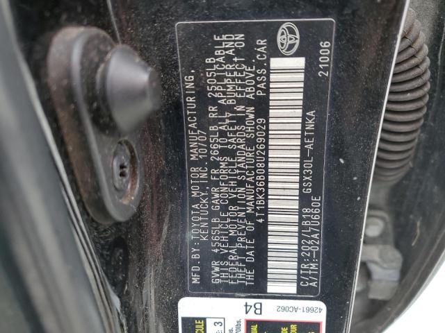 2008 Toyota Avalon Xl VIN: 4T1BK36B08U269029 Lot: 54412494