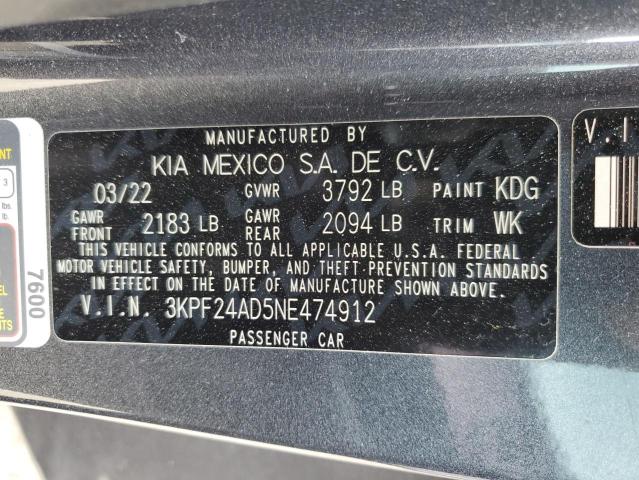 3KPF24AD5NE474912 2022 KIA FORTE - Image 13