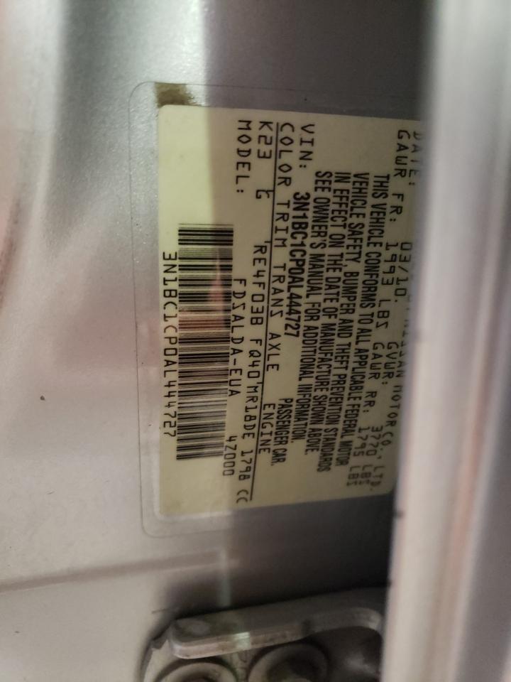 3N1BC1CP0AL444727 2010 Nissan Versa S