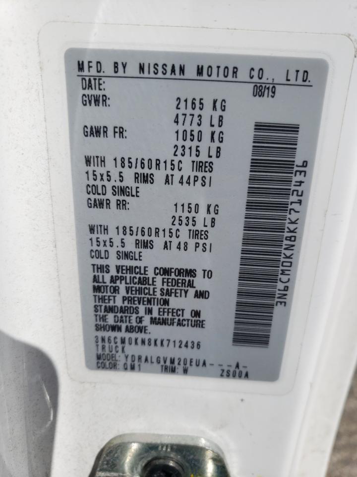 3N6CM0KN8KK712436 2019 Nissan Nv200 2.5S