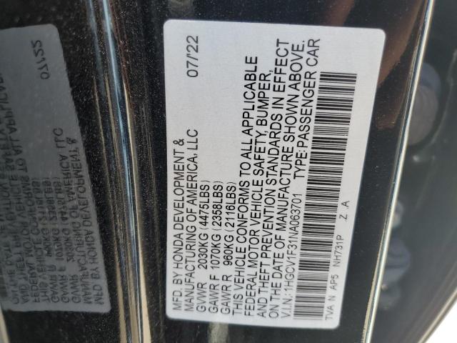2022 Honda Accord Sport VIN: 1HGCV1F31NA063701 Lot: 54646224