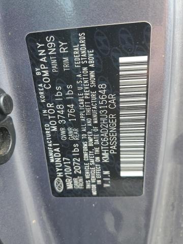 2017 HYUNDAI VELOSTER - KMHTC6AD2HU315648