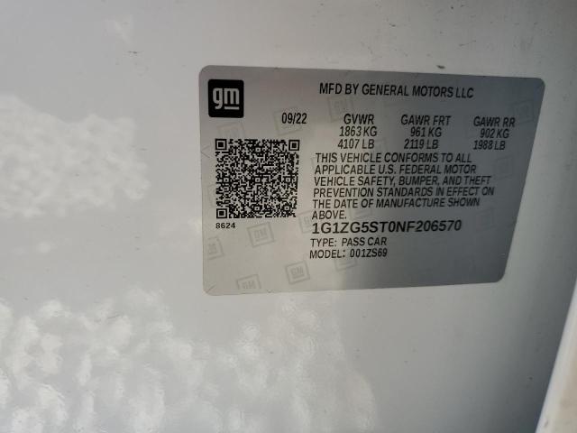 2022 CHEVROLET MALIBU RS - 1G1ZG5ST0NF206570