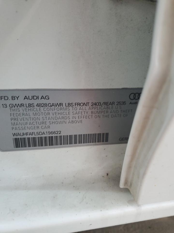 WAUHFAFL5DA196622 2013 Audi A4 Premium Plus